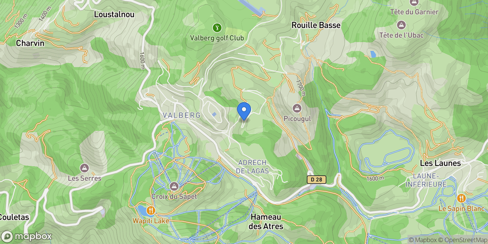Map showing Péone, Provence-Alpes-Côte d'Azur, France.