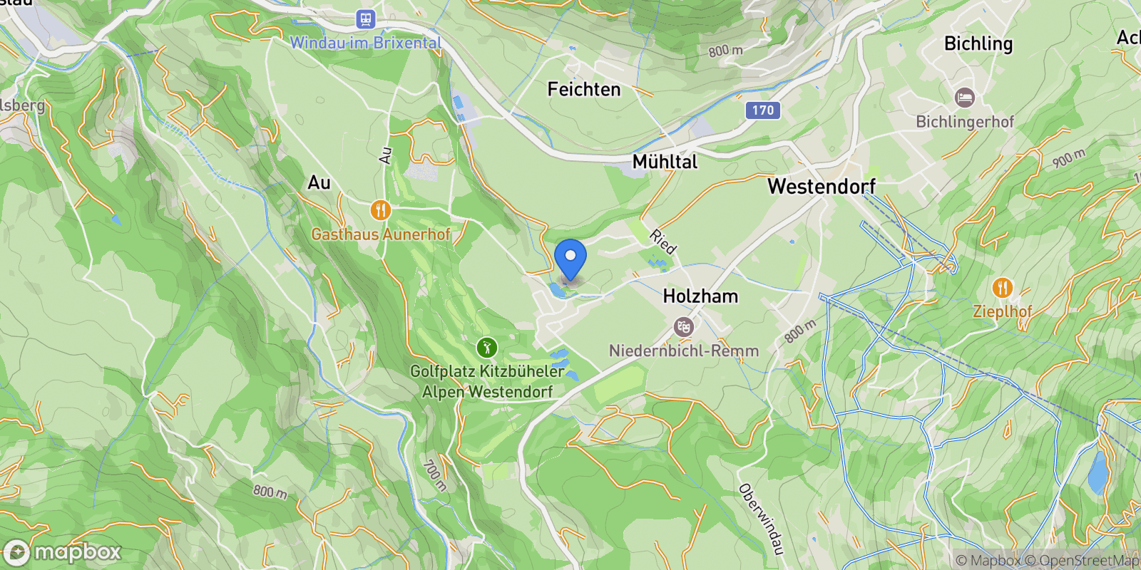 Map showing Westendorf, Westendorf, 7, Holzham, Tyrol, Austria.