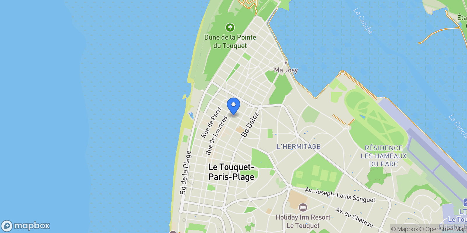 Map showing Le Touquet, Hauts-de-France, France.