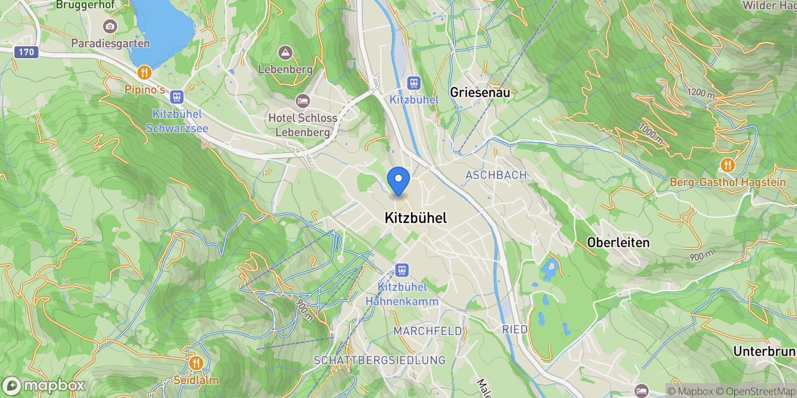 Map showing Kirchgasse 1, Kitzbühel, 7 6370, Kitzbuhel, Tyrol, Austria.