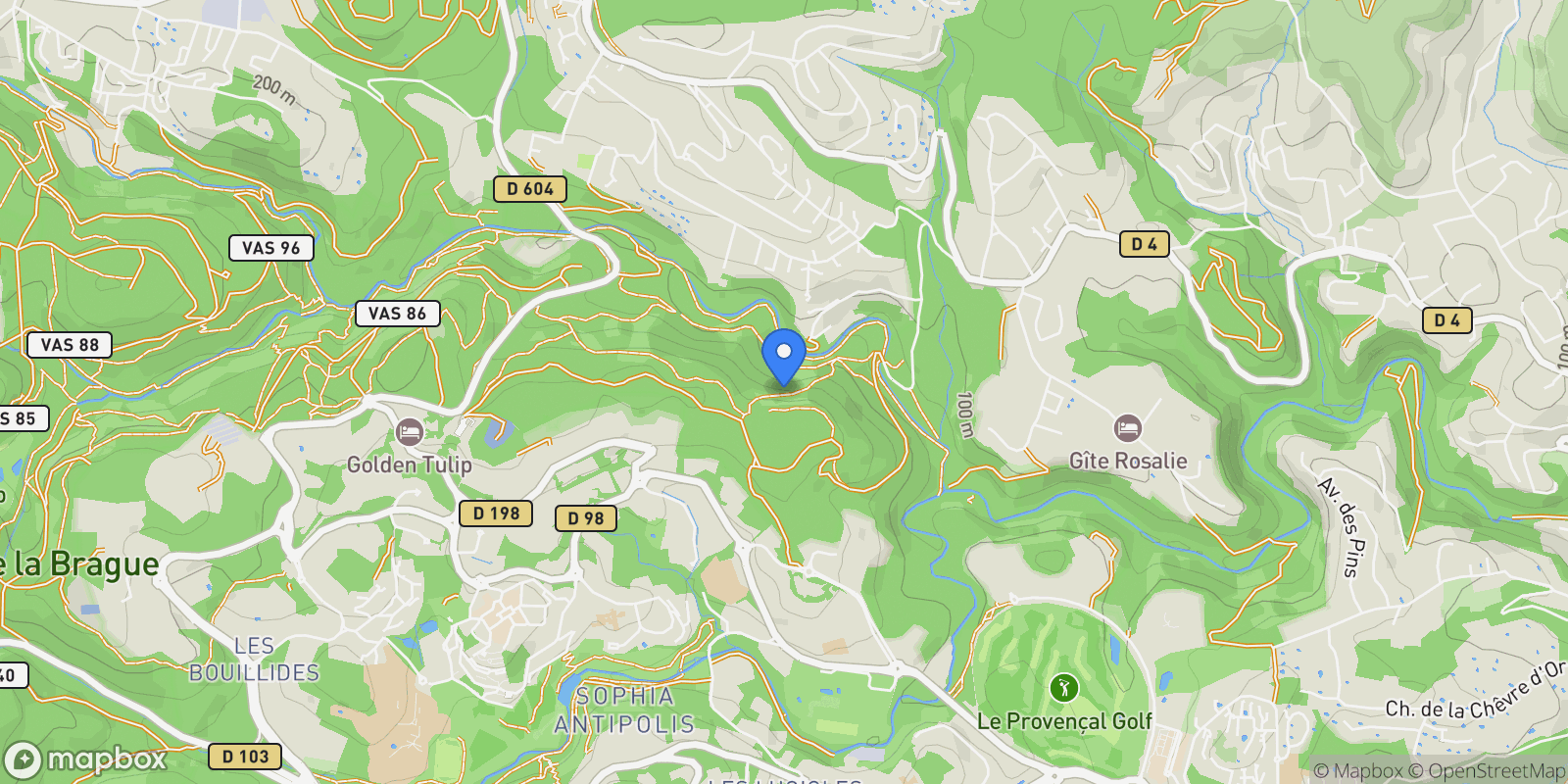 Map showing Biot, Provence-Alpes-Côte d'Azur, France.