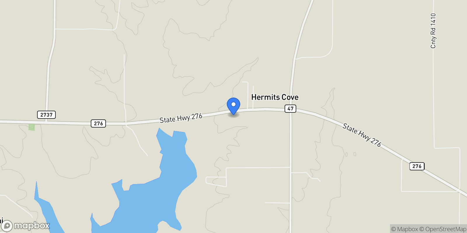Map showing 7261 State Highway 276, Point, TX 75472, Lone Oak, Texas, United States.