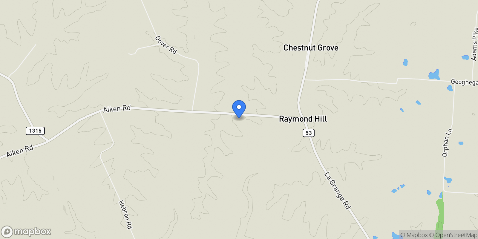 Map showing 517 Aiken Rd, Shelbyville, KY 40065, Shelbyville, Kentucky, United States.