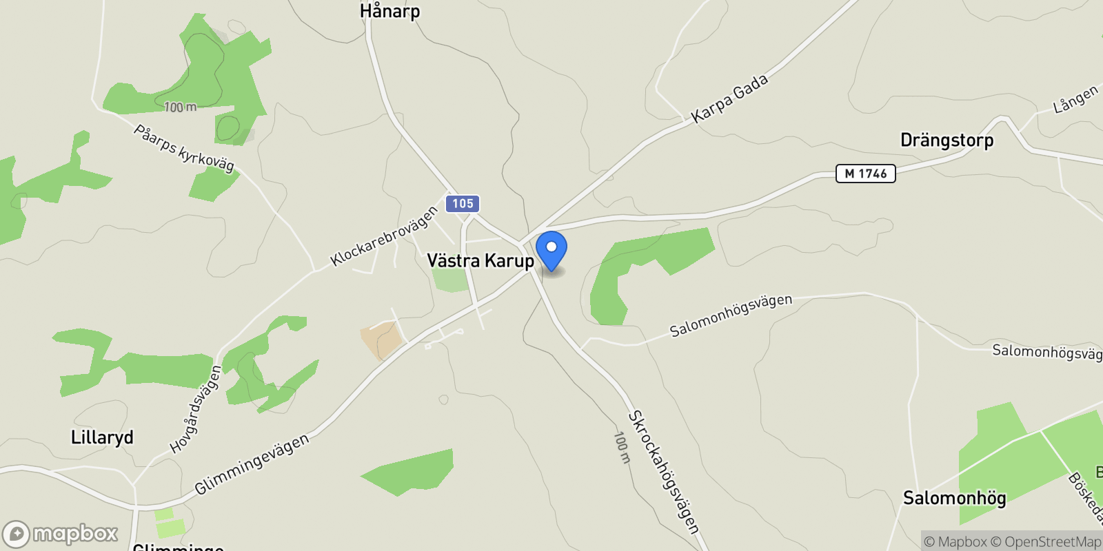Map showing Häradsvägen 37, Båstad, M 269 74, Båstad V, Skåne County, Sweden.