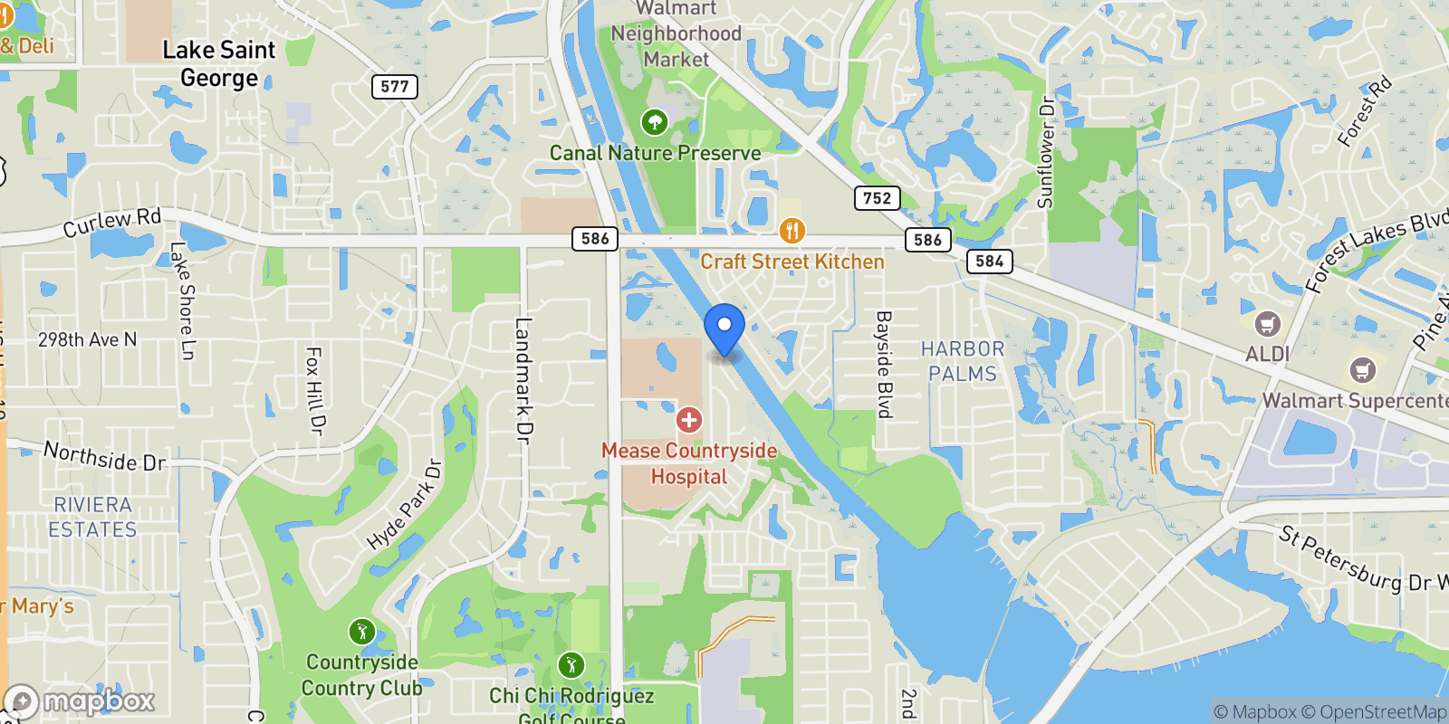 Map showing 3426 CHANNELSIDE COURT, Safety Harbor, Florida, United States.