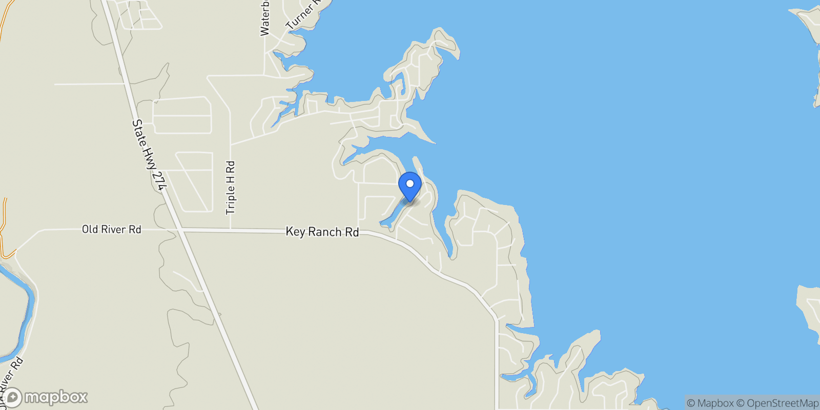 Map showing 425 Door Key Ranch Road, Trinidad, TX 75163, Trinidad, Texas, United States.