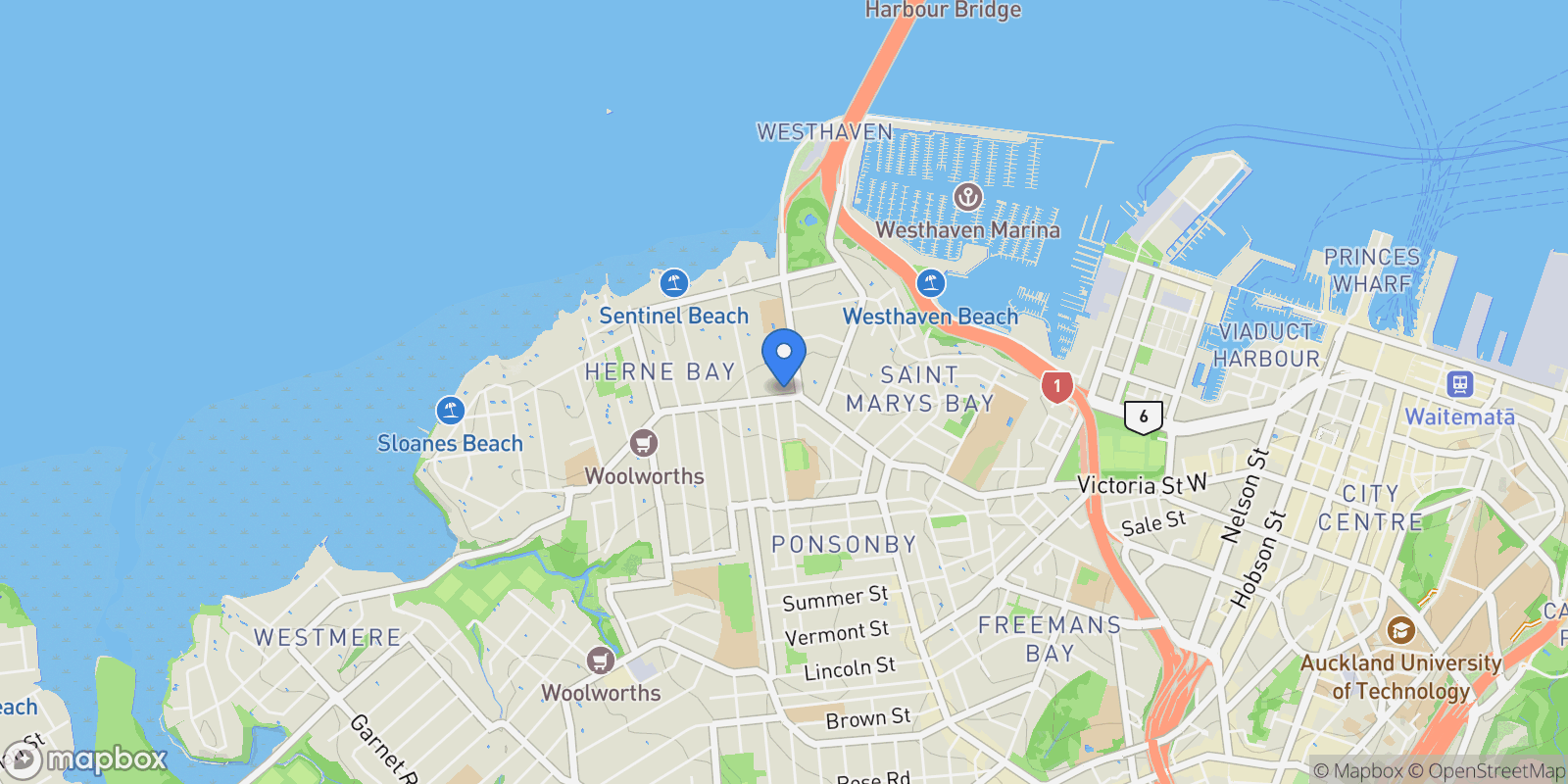Map showing 10/97 Jervois Road, Auckland, AUK, Auckland, Auckland, New Zealand.