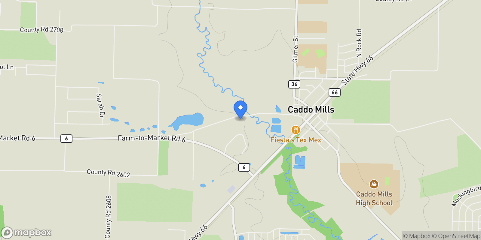 Map showing 4035 County Road 2700, Caddo Mills, TX 75135, Caddo Mills, Texas, United States.
