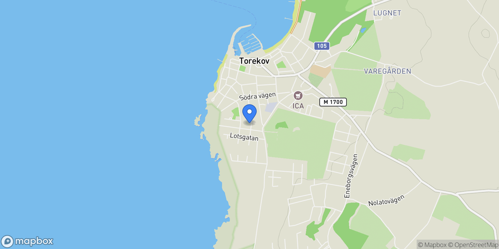 Map showing Doktorsgatan 13, Torekov, AB, Torekov, Skåne County, Sweden.