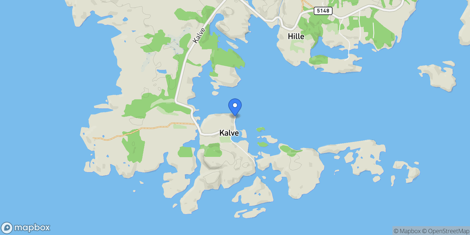 Map showing Kalve, Norway, Kalve, Vestland, Norway.