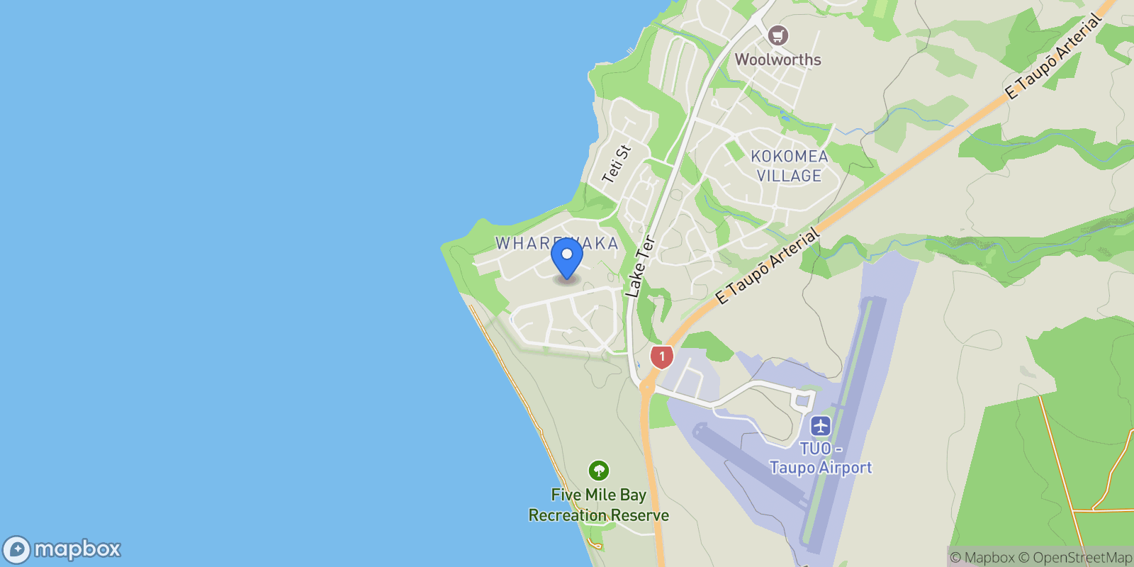 Map showing 46a Logan Avenue Wharewaka, Taupo, WKO, Taupo, Waikato, New Zealand.
