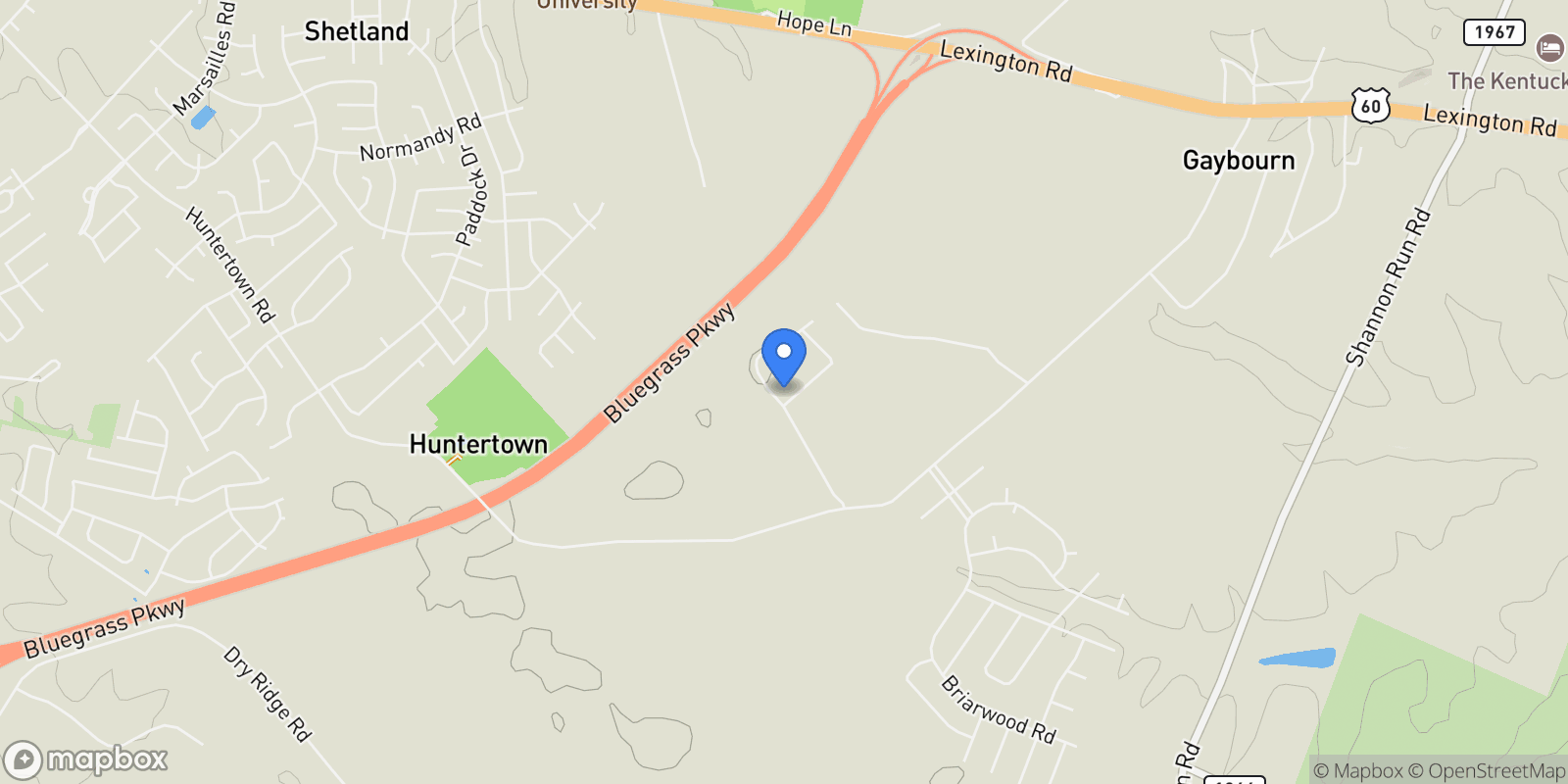 Map showing 1004 Wil Rose Lane, Versailles, KY 40383, Versailles, Kentucky, United States.