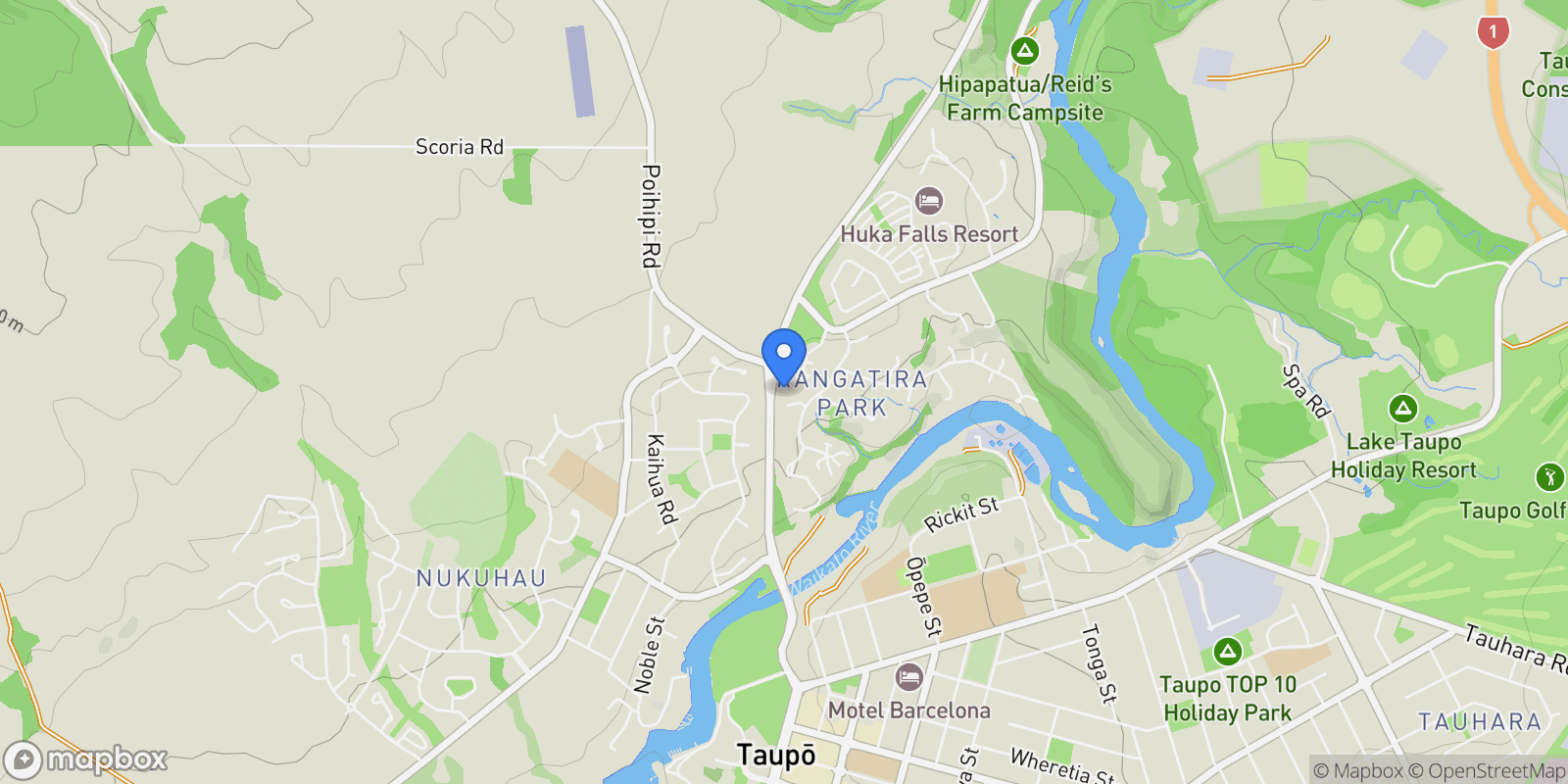 Map showing 28 Lakeridge Close, Rangatira Park, Taupo, WKO 3330, Taupo, Waikato, New Zealand.