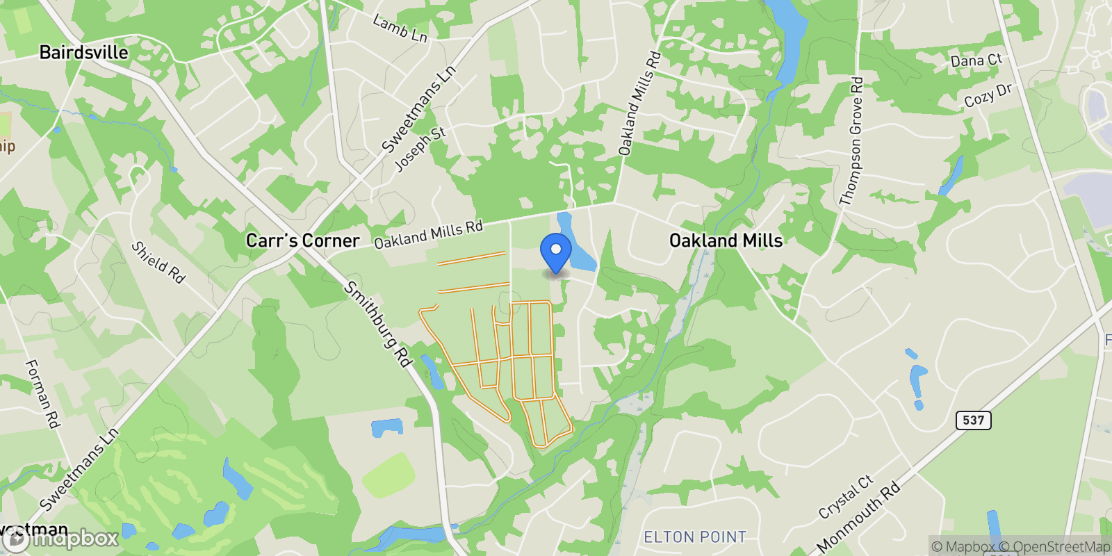 Map showing 2 Chestnut Hill Drive, Manalapan, NJ 07726, Manalapan, NJ, United States.