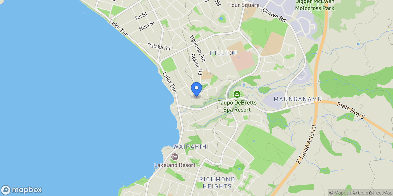 Map showing 23 Birch Street Hilltop , Taupo, WKO 3244, Taupo, Waikato, New Zealand.