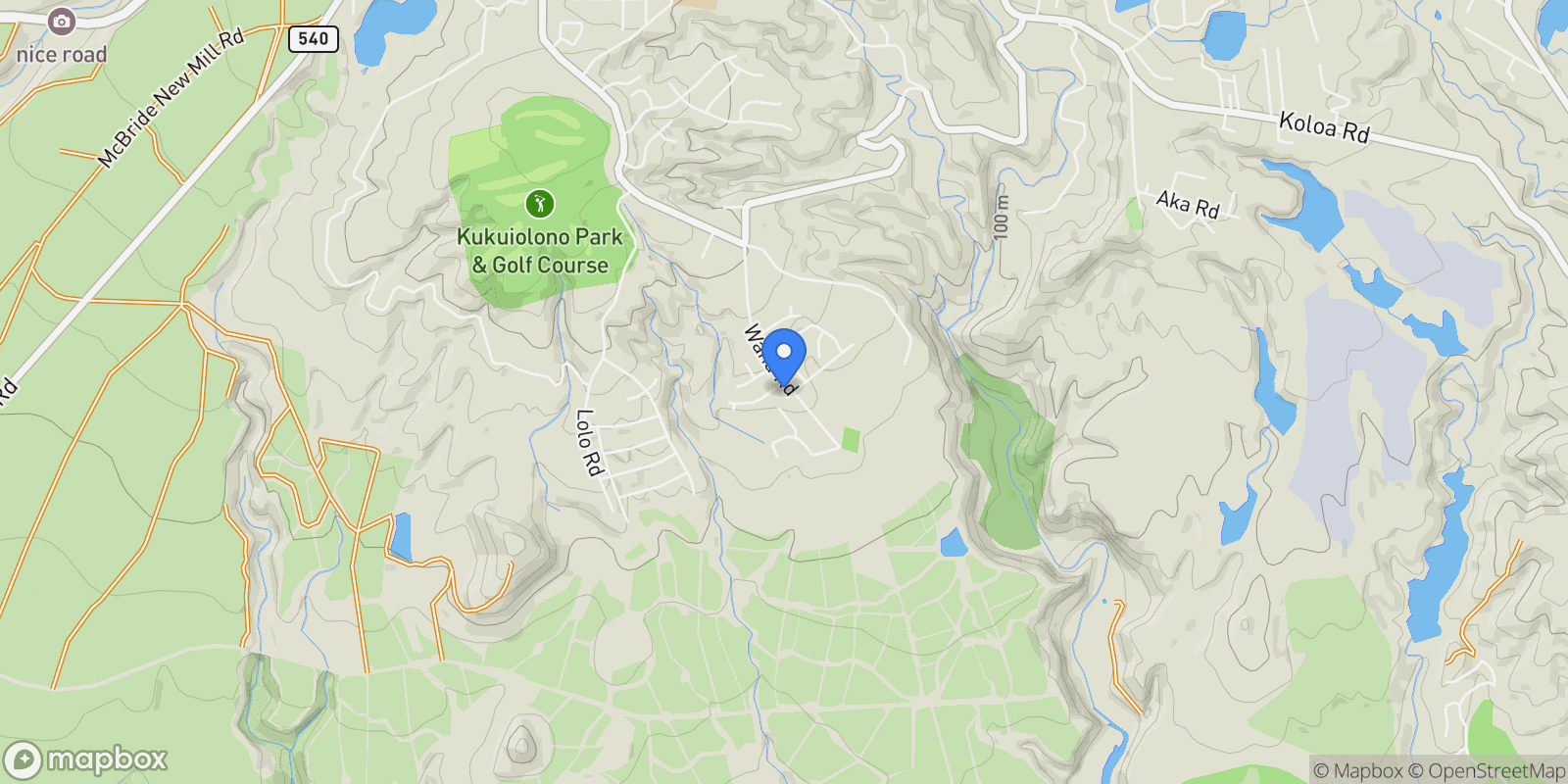 Map showing 3567 WAHA RD, Kalaheo, HI 96741, Kalaheo, Hawaii, United States.