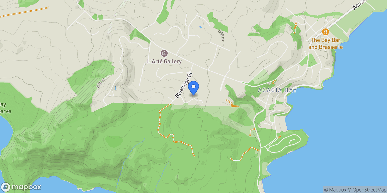 Map showing 6 Cameron Drive Acacia Bay, Taupo, WKO, Taupo, Waikato, New Zealand.