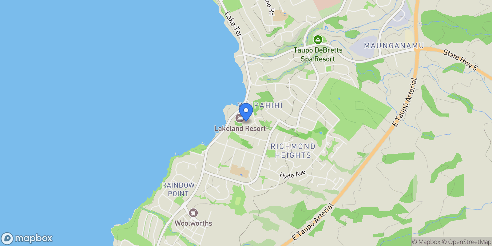 Map showing 2/18 Pipi Street, Two Mile Bay, Taupo, WKO 3330, Taupo, Waikato, New Zealand.