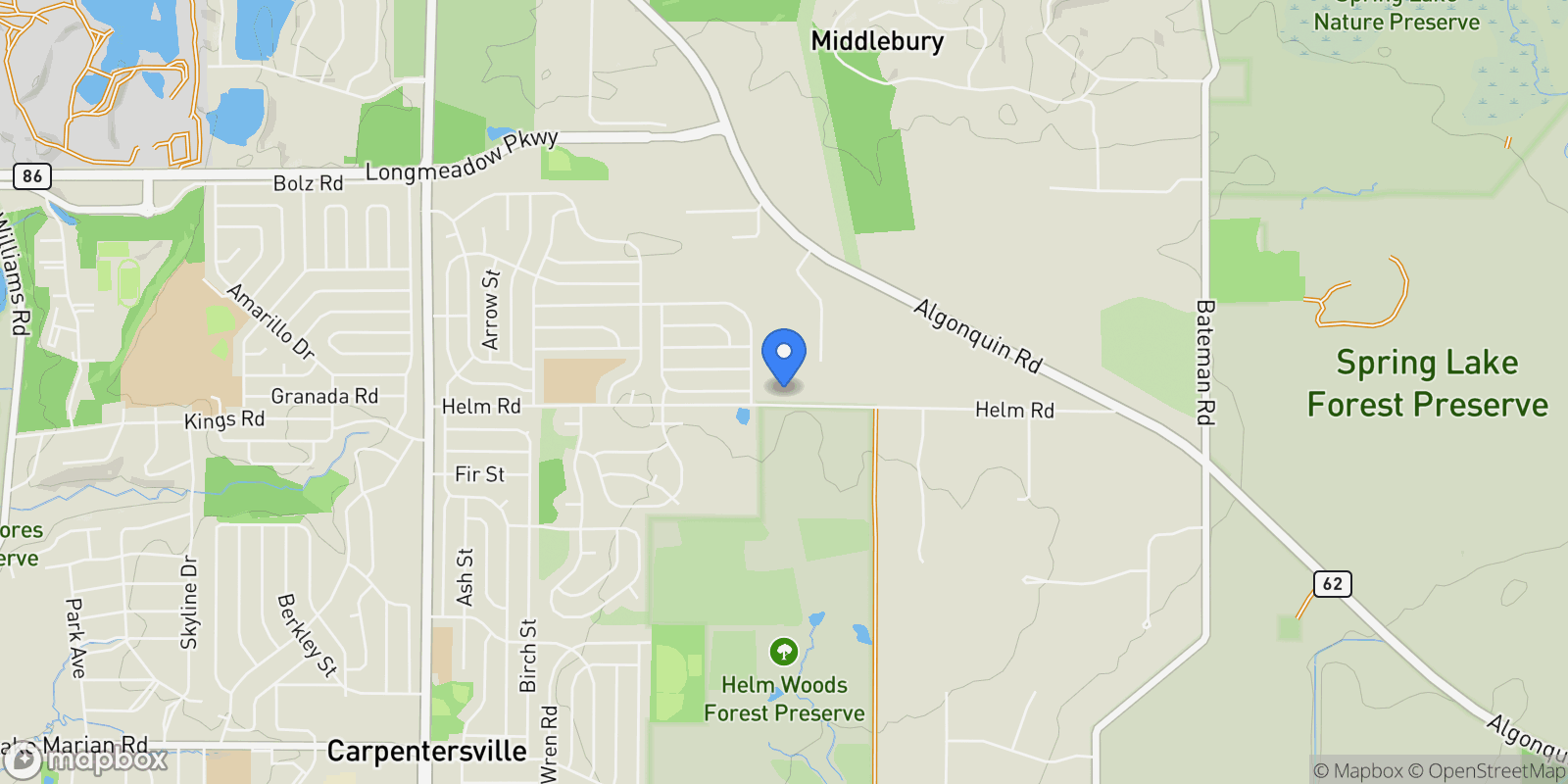 Map showing 200 Helm Road, Barrington Hills, IL 60010, Barrington Hills, Illinois, United States.