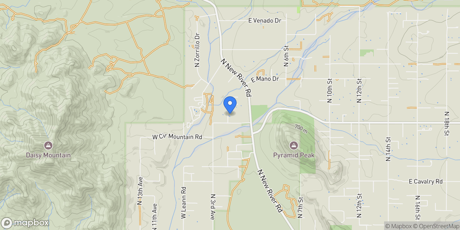 Map showing 44305 N 1ST Drive, New River, Arizona, United States.
