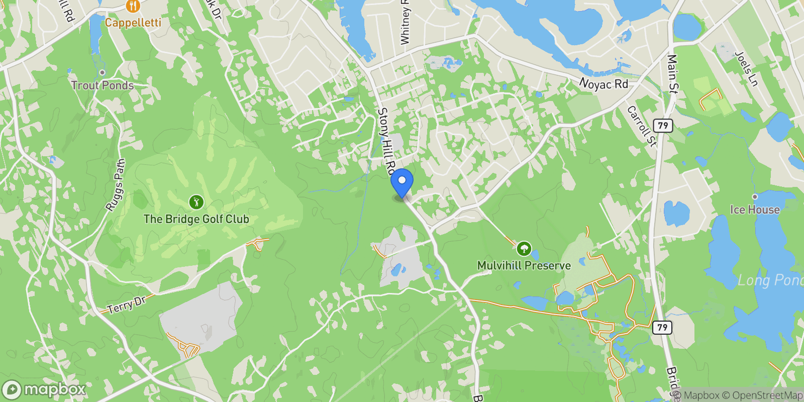 Map showing 121 Stoney Hill Road, Sag Harbor, NY 11963, Sag Harbor, New York, United States.