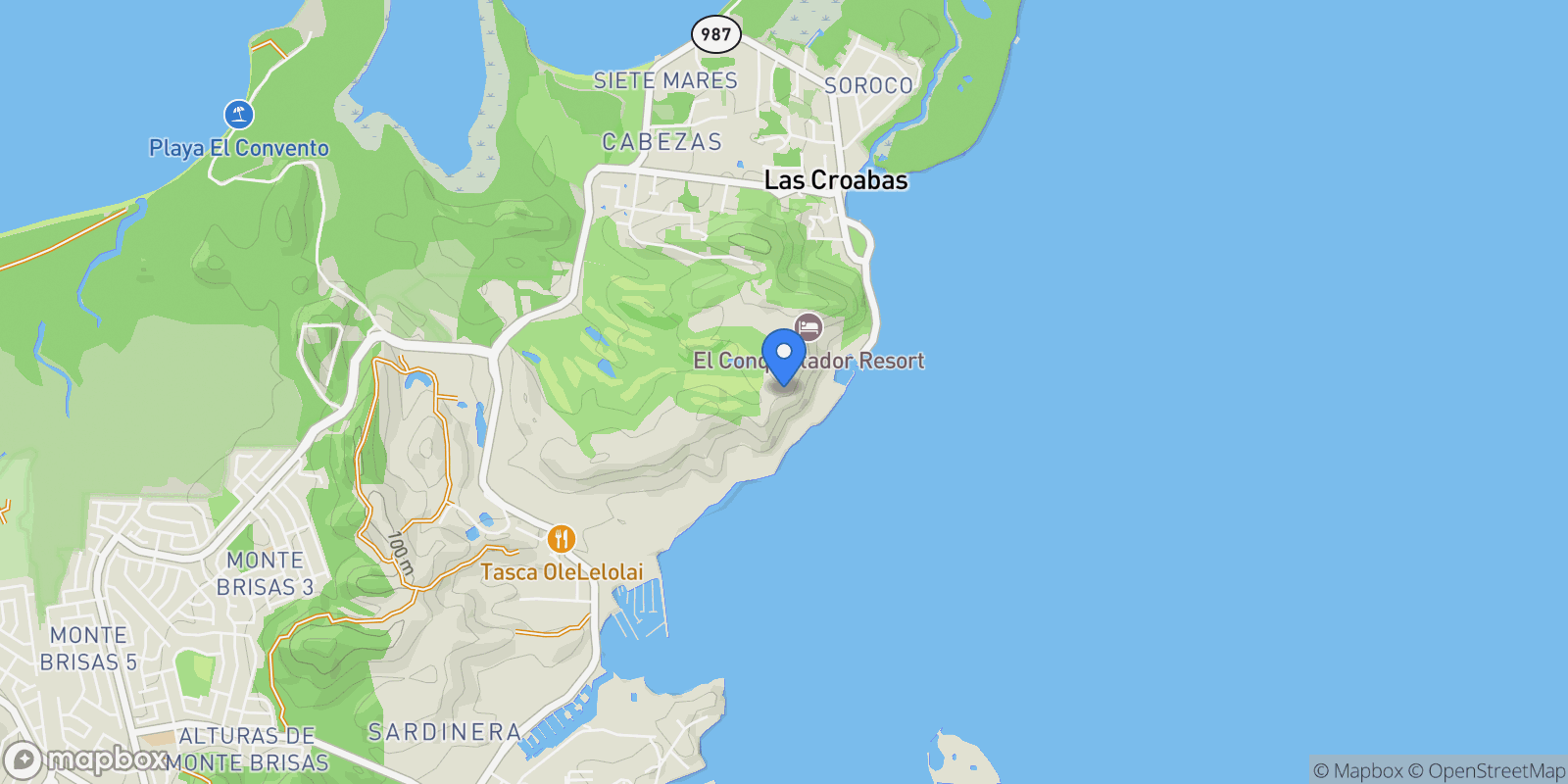 Map showing Fajardo CARR PR 987, Fajardo, Fajardo, Puerto Rico.