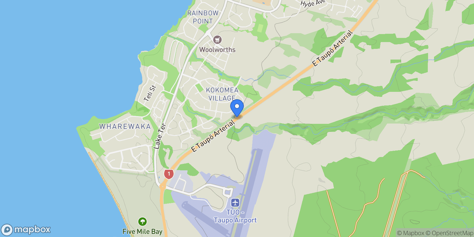 Map showing 144 State Highway 1 Waitahanui, Taupo, WKO, Taupo, Waikato, New Zealand.