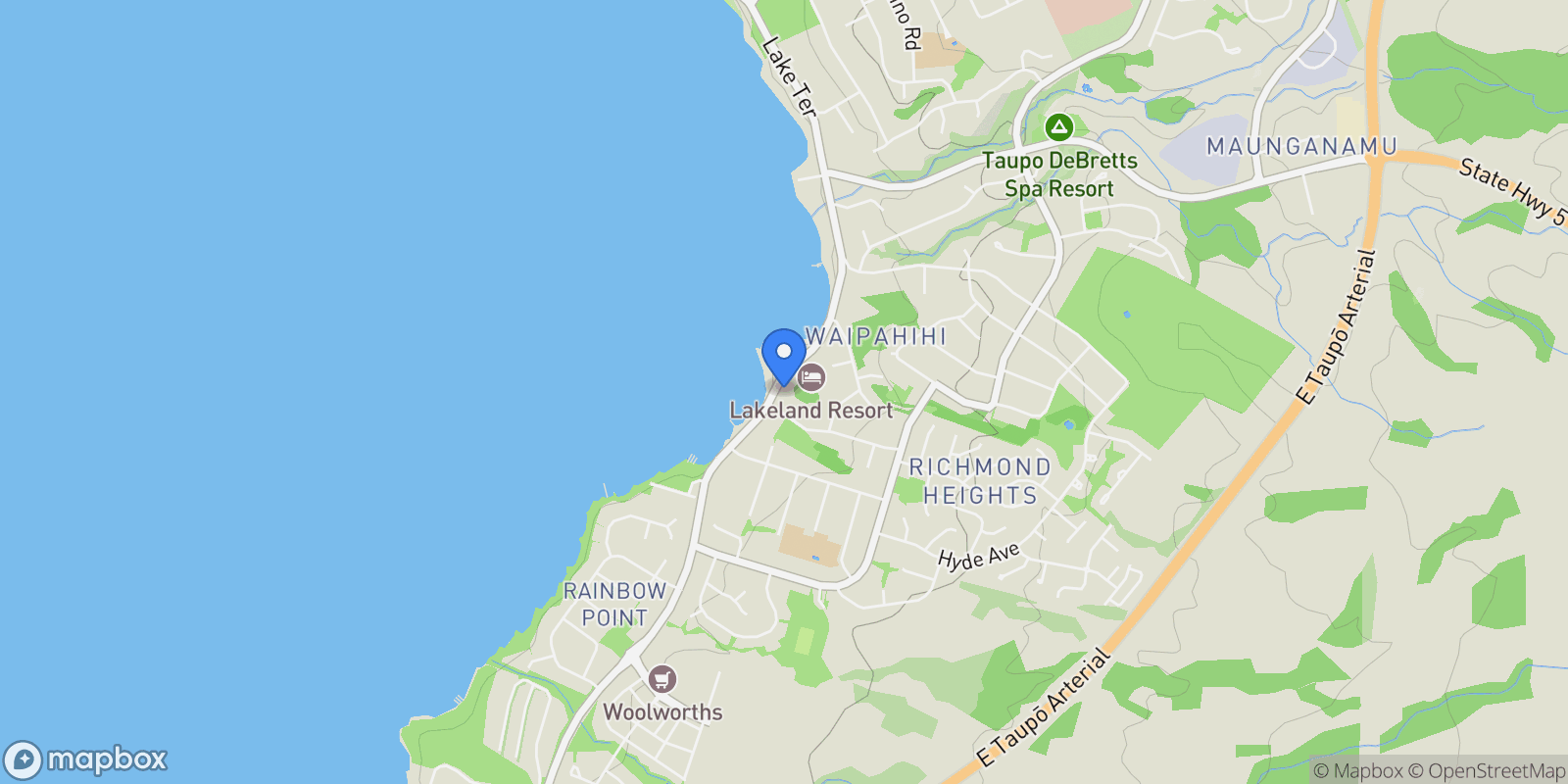 Map showing 5-300 Lake Terrace, Taupo, WKO, Taupo, Waikato, New Zealand.