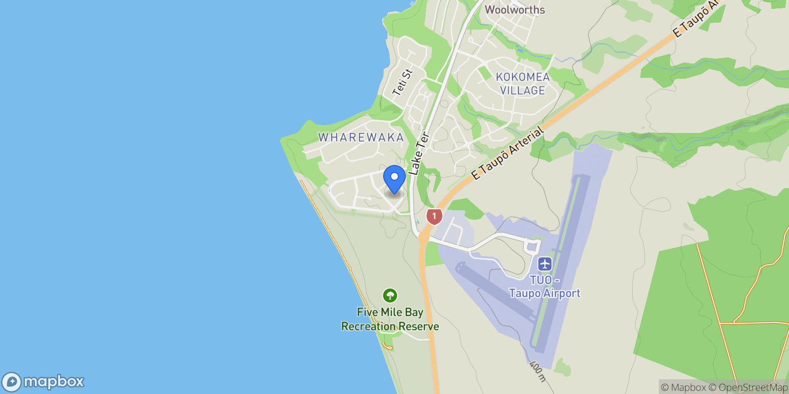 Map showing 8 Ernest Kemp Rise Wharewaka, Taupo, WKO, Taupo, Waikato, New Zealand.