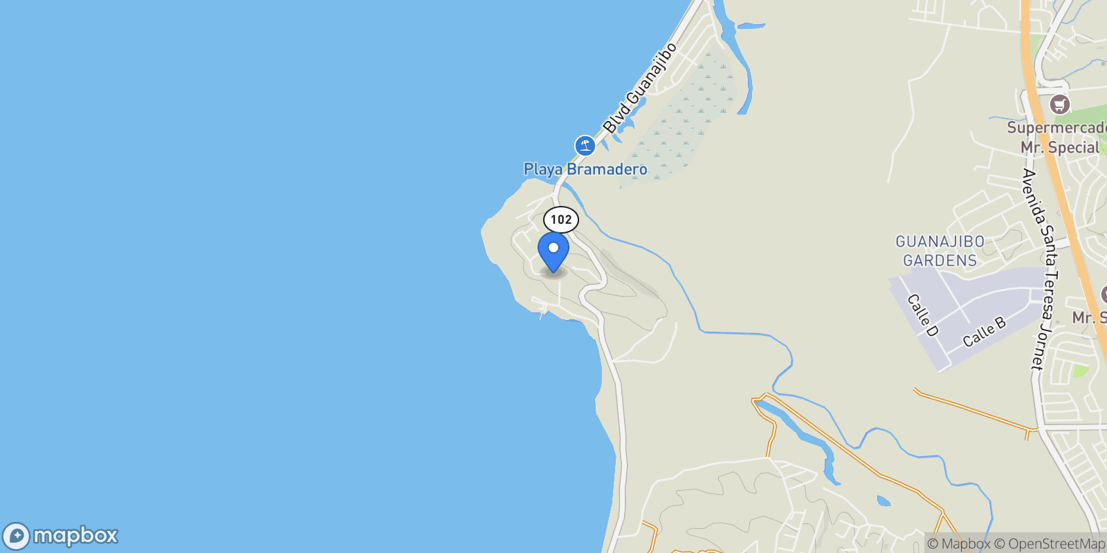 Map showing Cabo Rojo CARR PR 102, Cabo Rojo, Cabo Rojo, Puerto Rico.