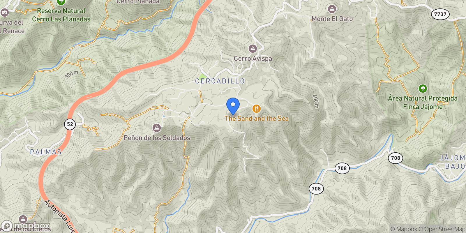 Map showing Cayey CARR PR 715, Cayey, Cayey, Puerto Rico.