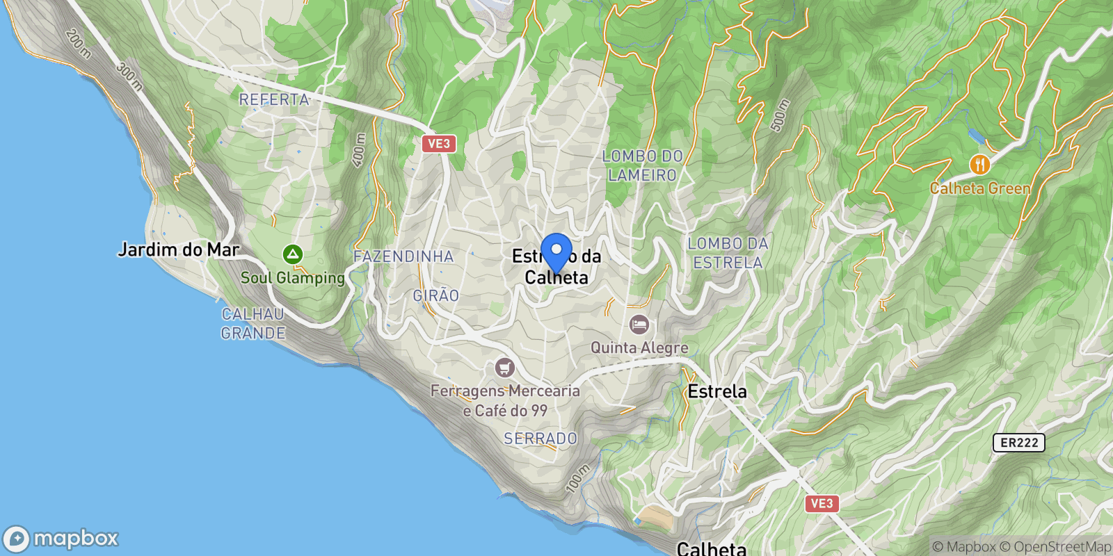 Map showing 9370 Estreito da Calheta, Portugal, Estreito da Calheta, Madeira, Portugal.
