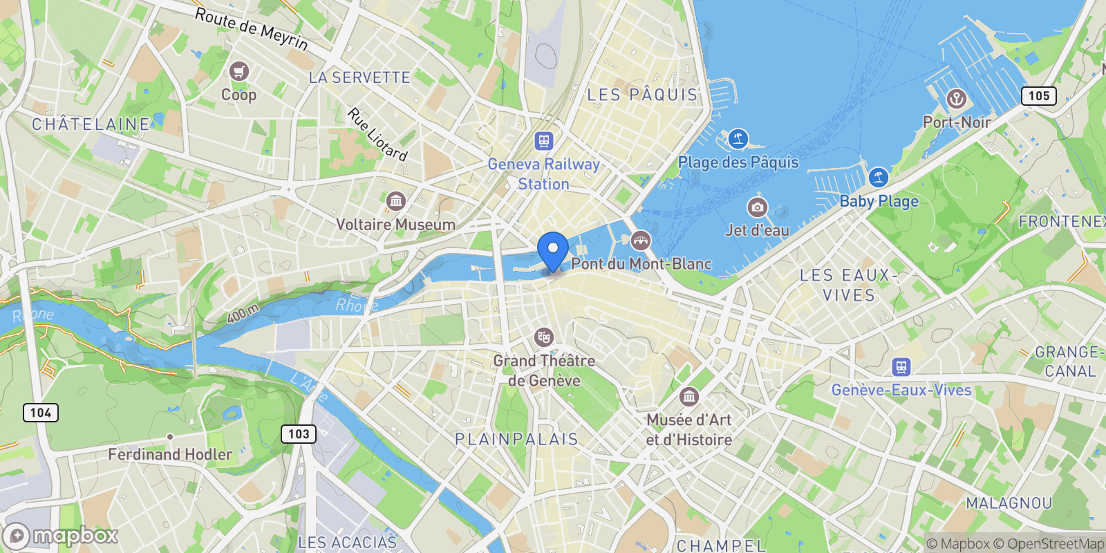 Map showing promenade Charles-Martin, Genève, Geneva, Genève, Switzerland.