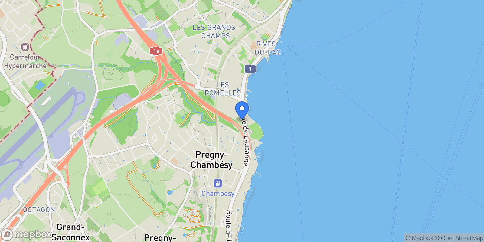 Map showing Bellevue, Genève, Switzerland.