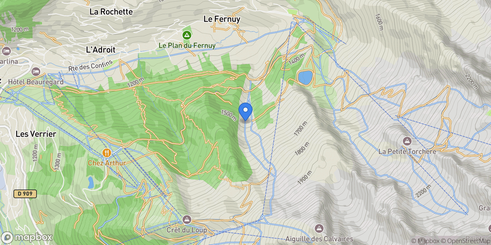 Map showing La Clusaz, Auvergne-Rhône-Alpes, France.