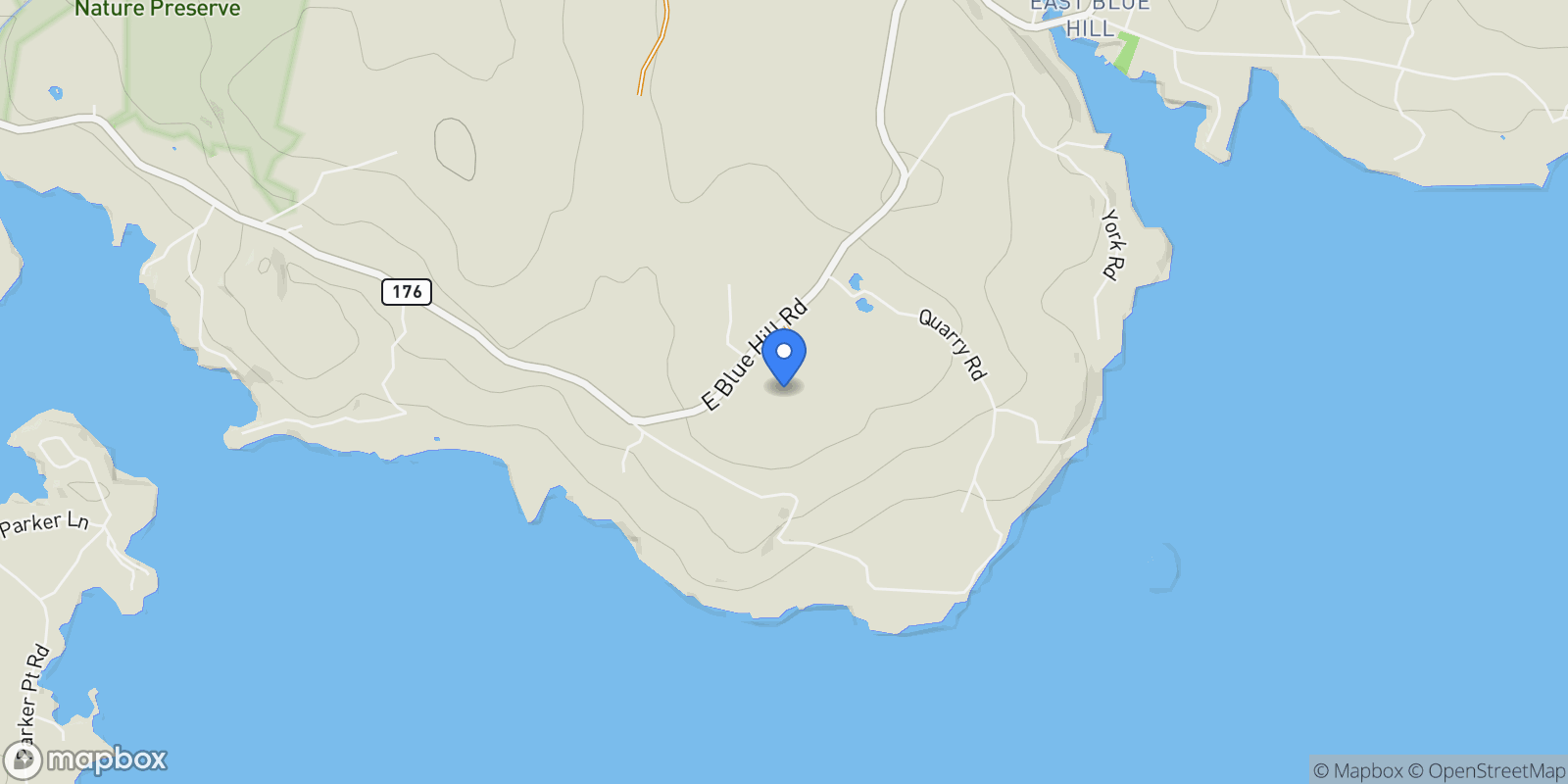 Map showing 541 E Blue Hill Road, Blue Hill, ME 04614, Blue Hill, Maine, United States.