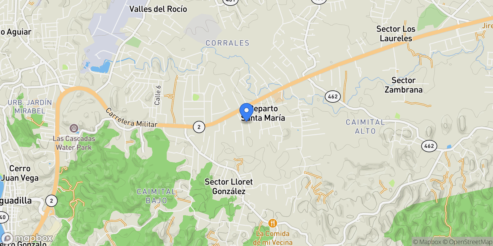 Map showing Aguadilla CALLE PASEO FLAMBOYAN Carr 2, Cabán, Aguadilla, Puerto Rico.