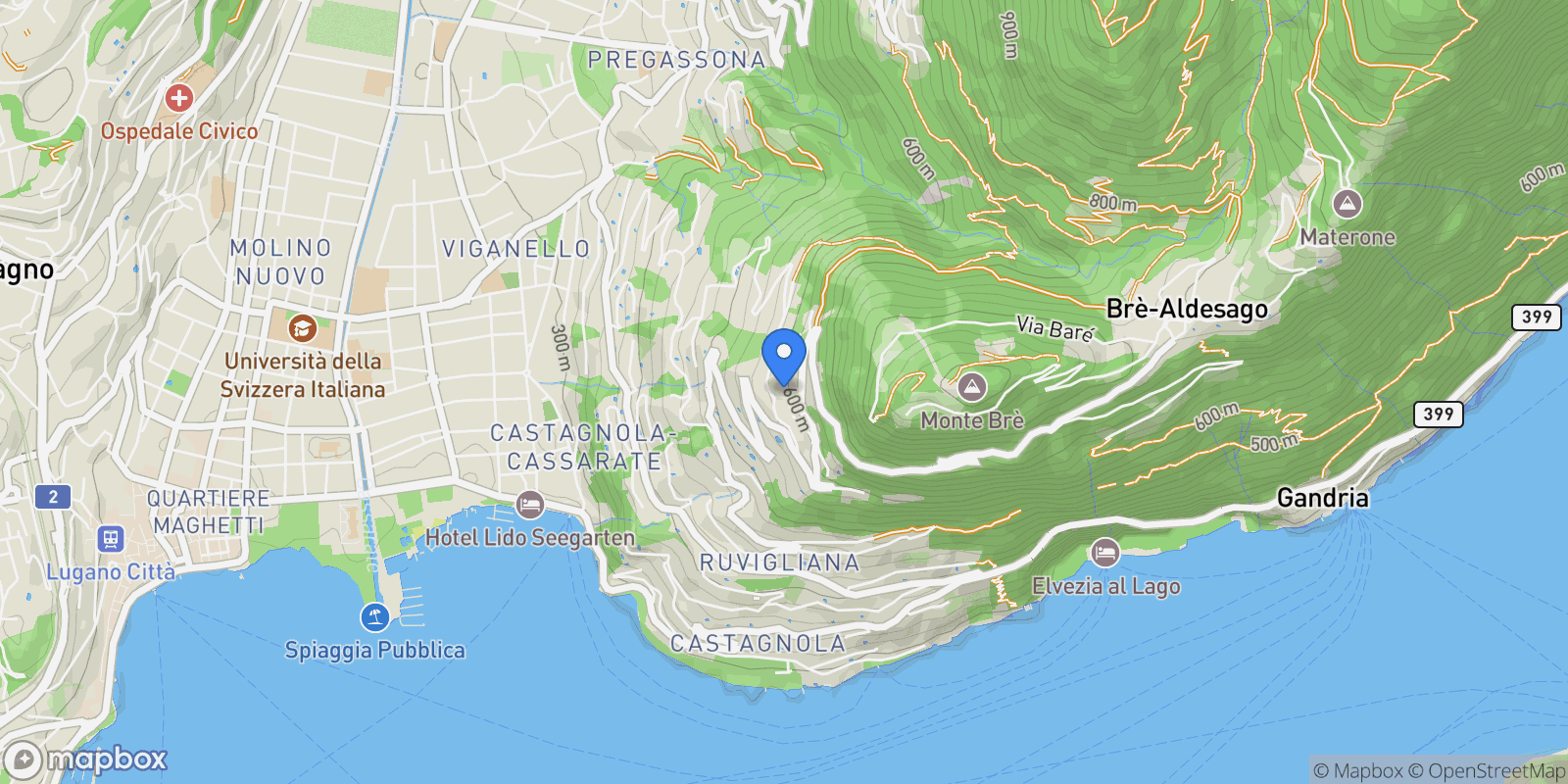 Map showing Aldesago, 6974 Lugano, Switzerland, Lugano, Ticino, Switzerland.