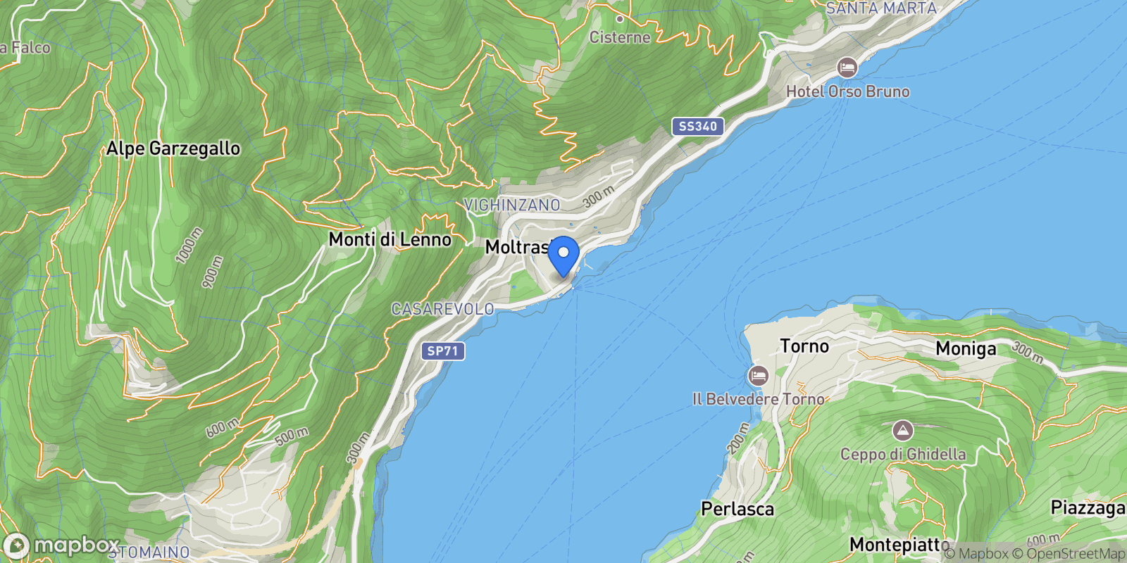 Map showing Via Regina, Moltrasio, Lake Como, Moltrasio, Lombardy, Italy.