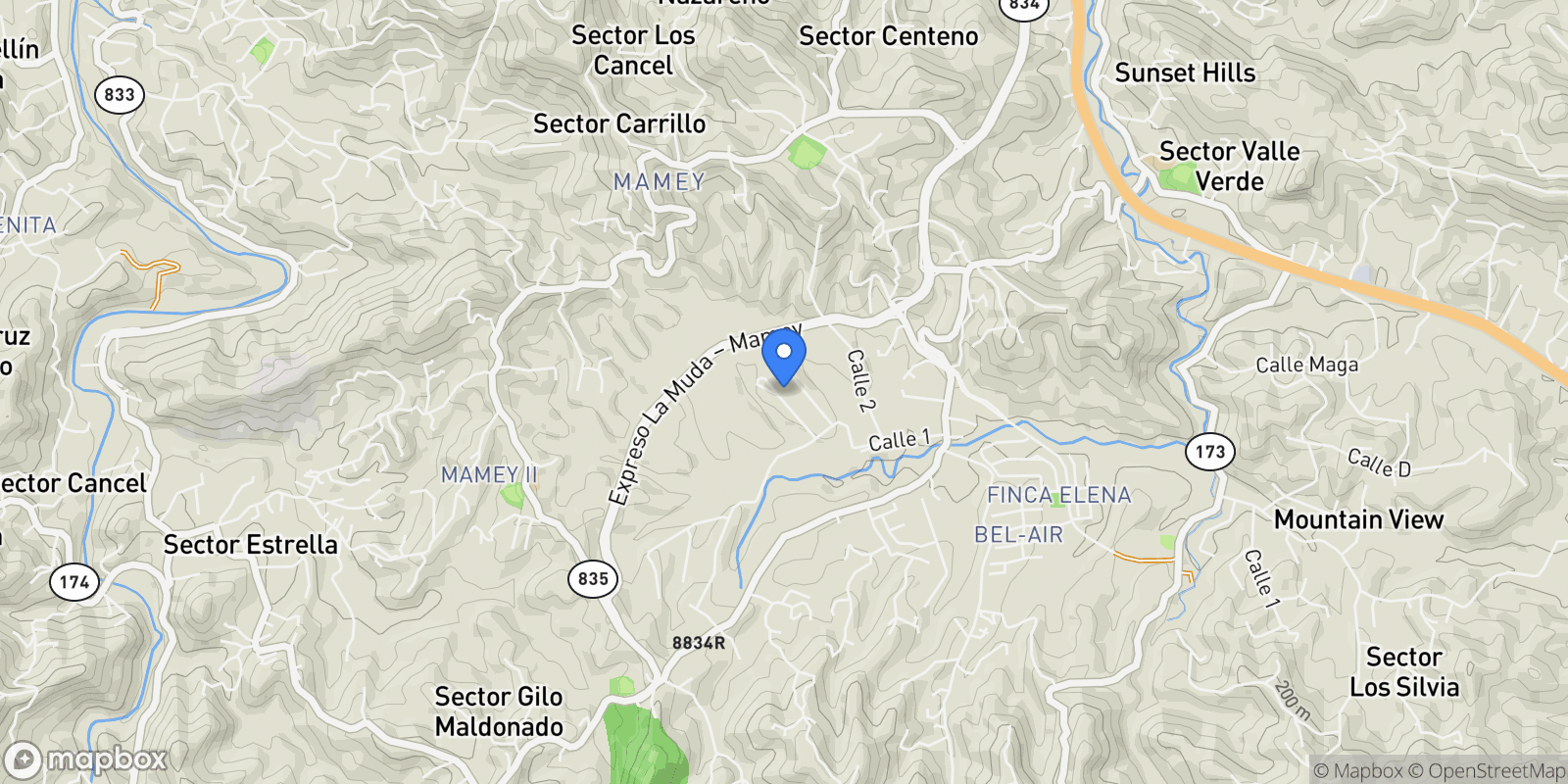Map showing Guaynabo CALLE 8 G16, Guaynabo, Guaynabo, Puerto Rico.