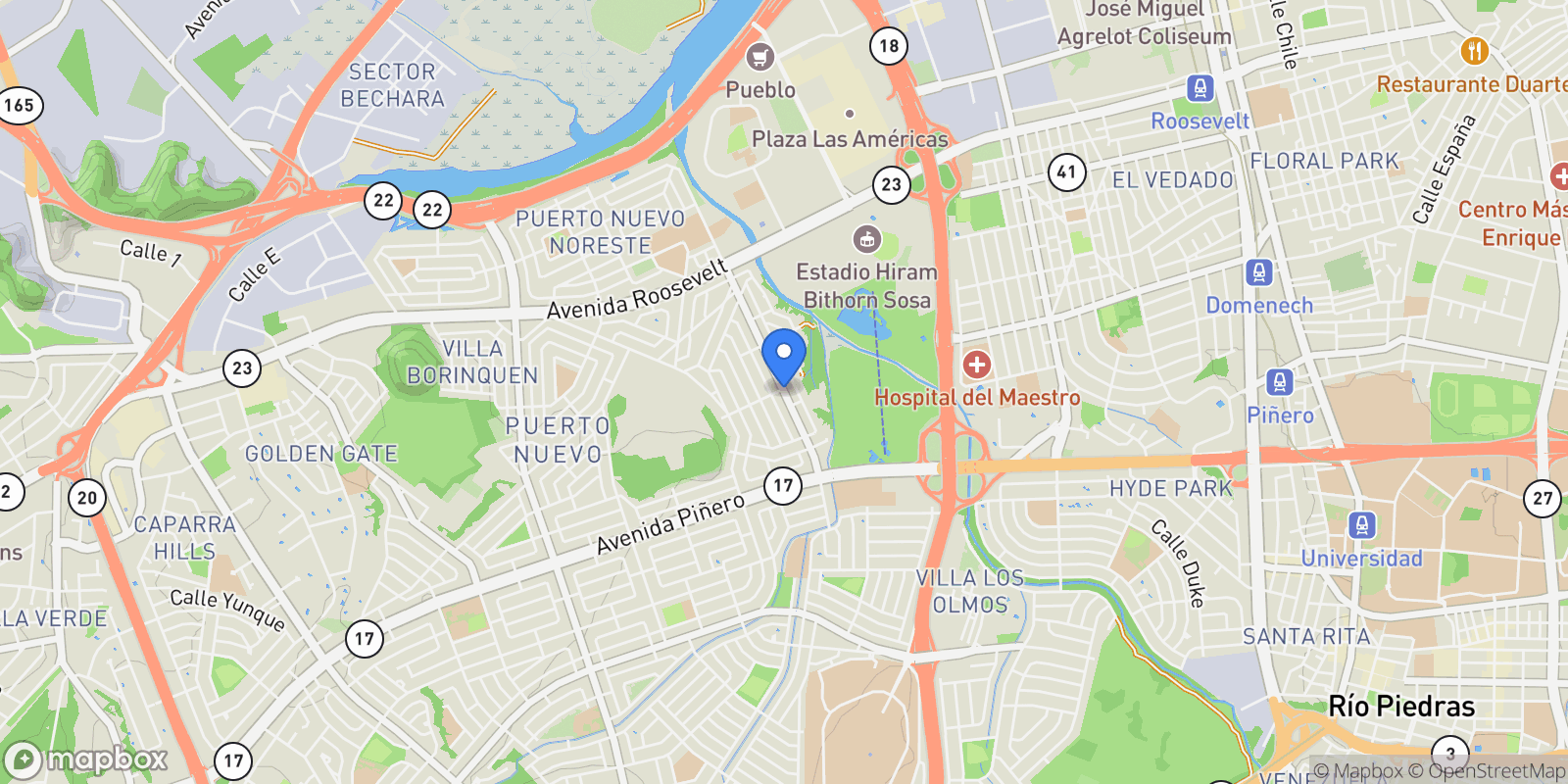 Map showing Calle Andalucia, San Juan, Puerto Rico, San Juan, San Juan, Puerto Rico.