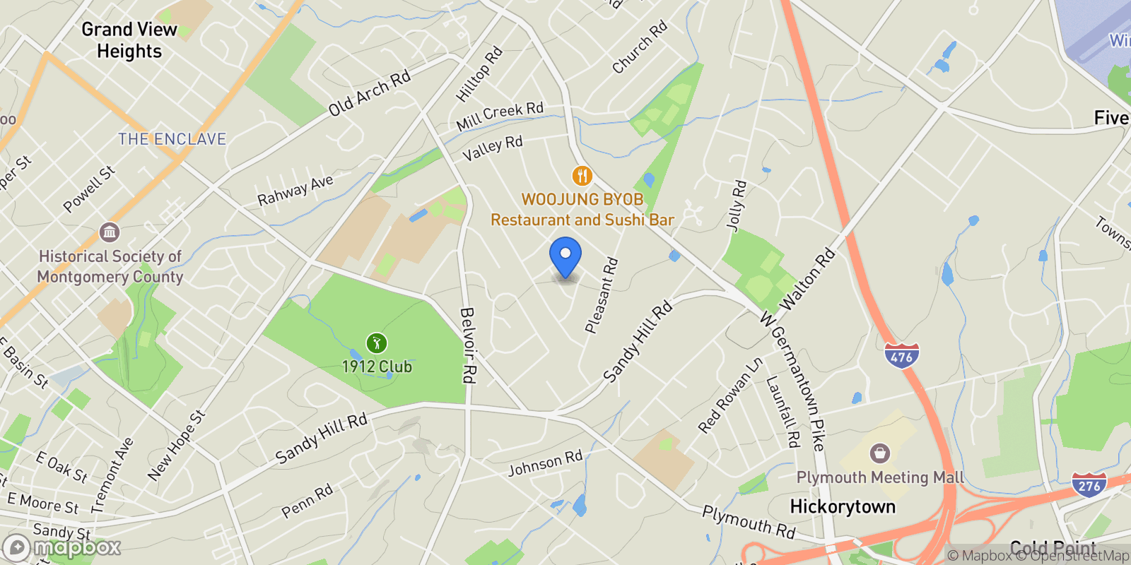 Map showing 819 Cherry Lane, Plymouth Meeting, PA 19462, Plymouth Meeting, Pennsylvania, United States.
