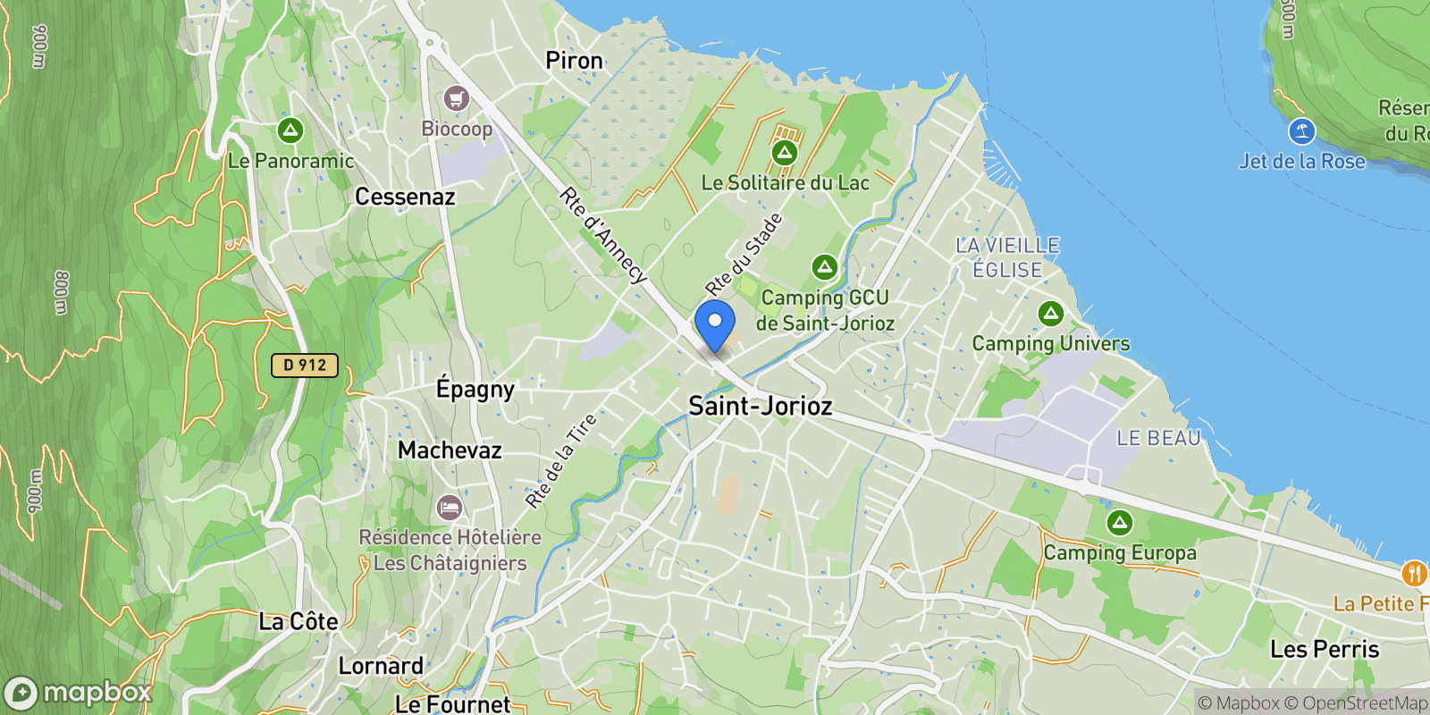 Map showing Saint-Jorioz, Saint-Jorioz, Saint-Jorioz, Auvergne-Rhône-Alpes, France.