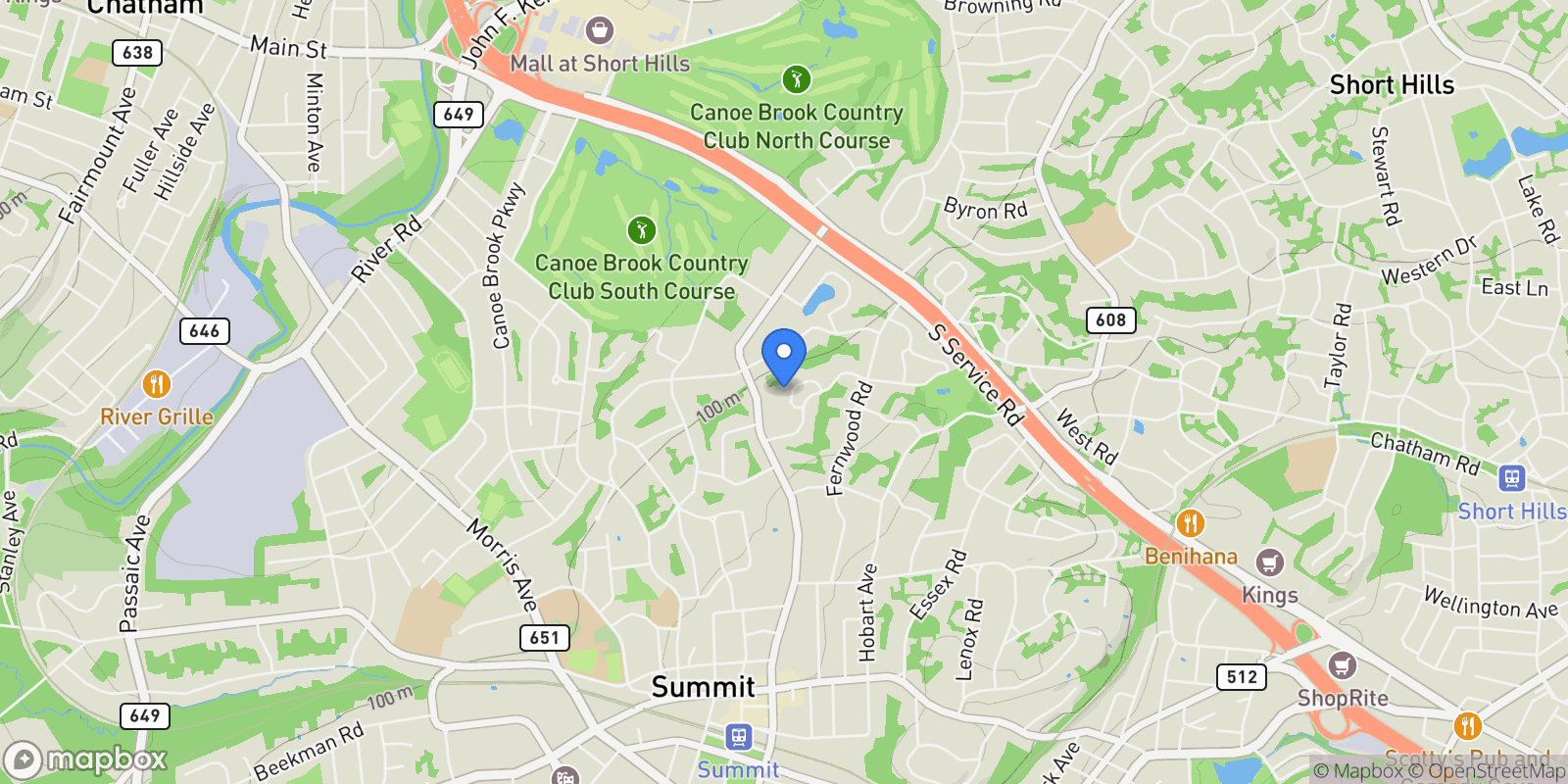 Map showing 30 Wildwood Lane , Summit, NJ 07901, Summit, New Jersey, United States.