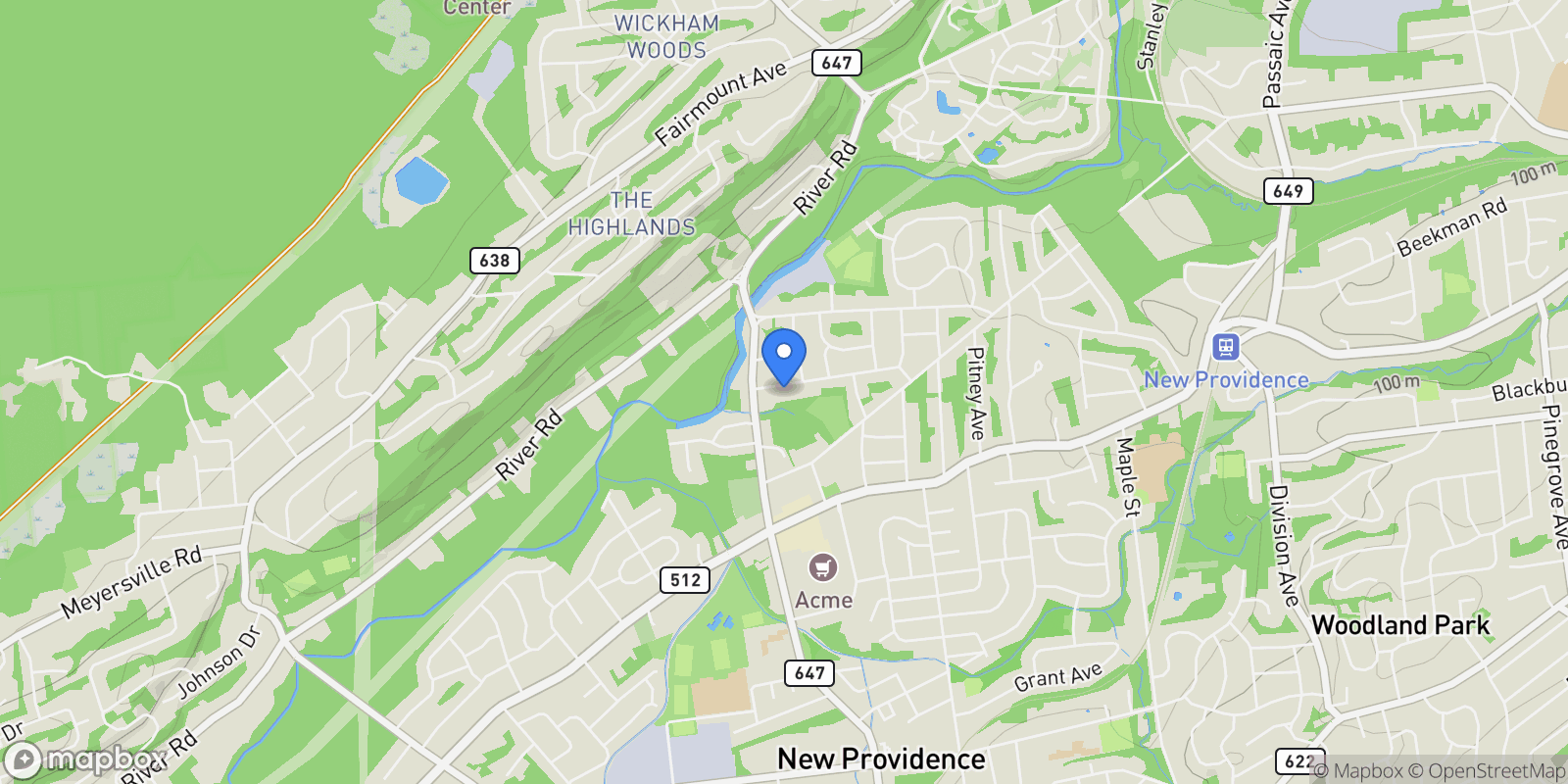 Map showing 29 Walton Avenue , New Providence, NJ 07974, New Providence, New Jersey, United States.