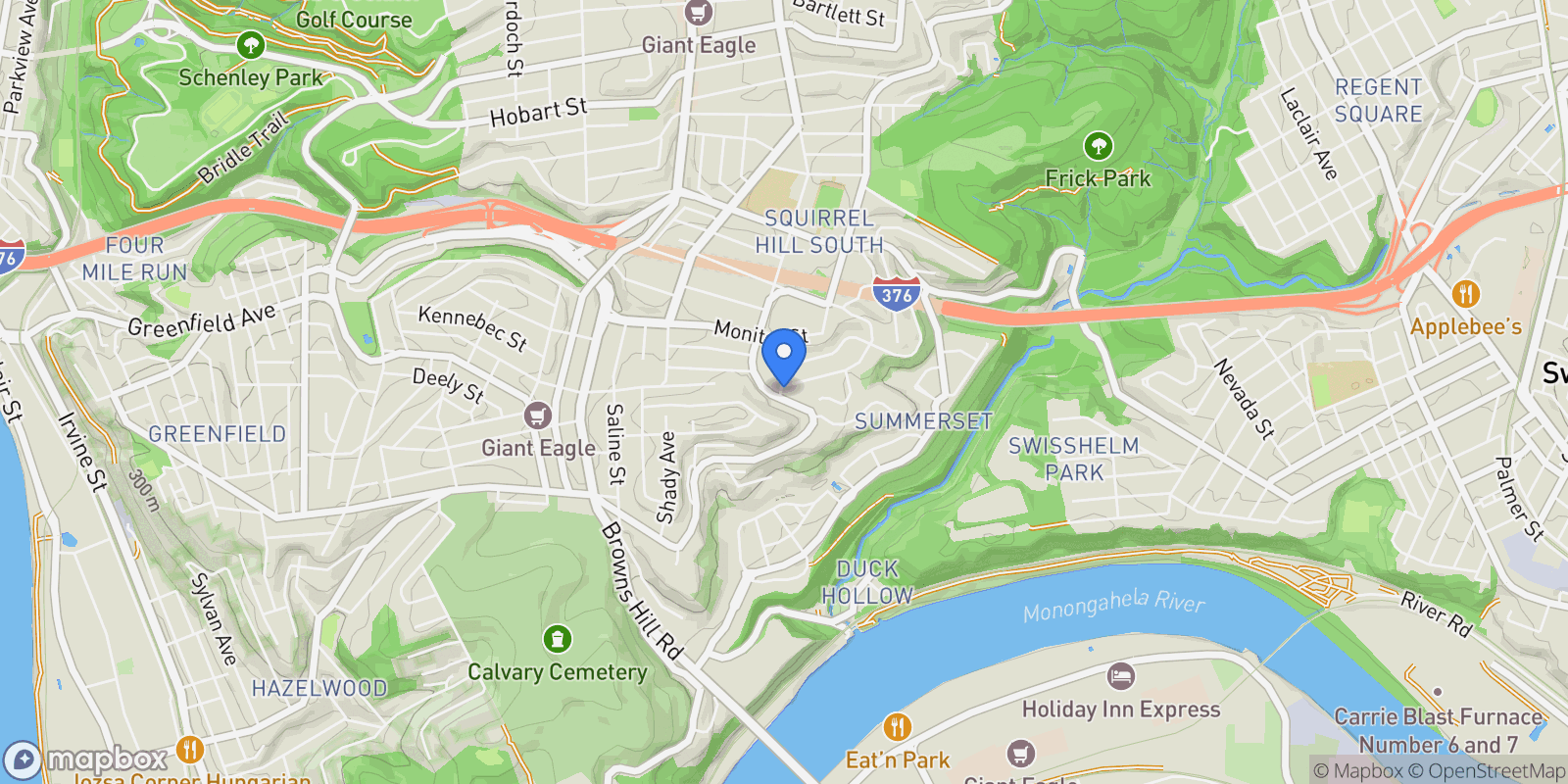 Map showing 2887 Beechwood Boulevard , Pittsburgh, PA 15217, Pittsburgh, Pennsylvania, United States.