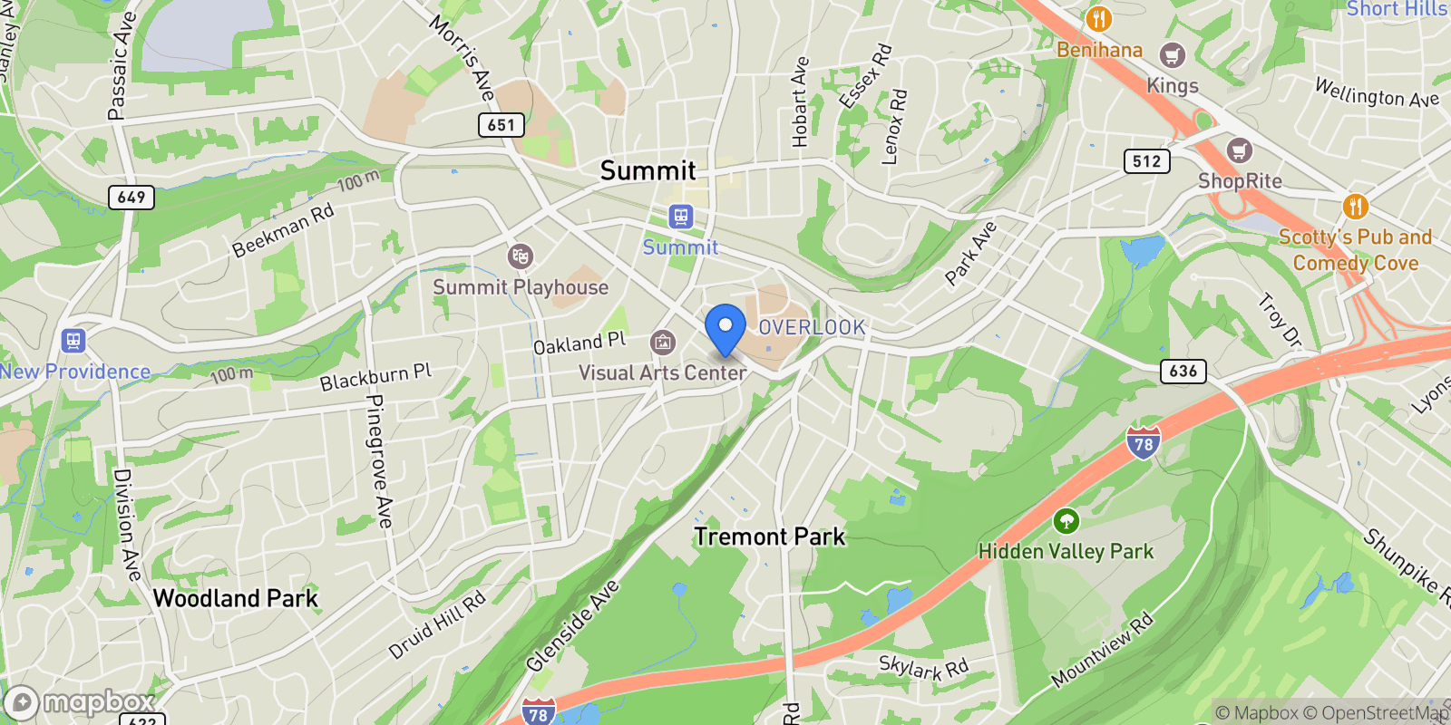 Map showing 23 William Street , Summit, NJ 07901, Summit, New Jersey, United States.