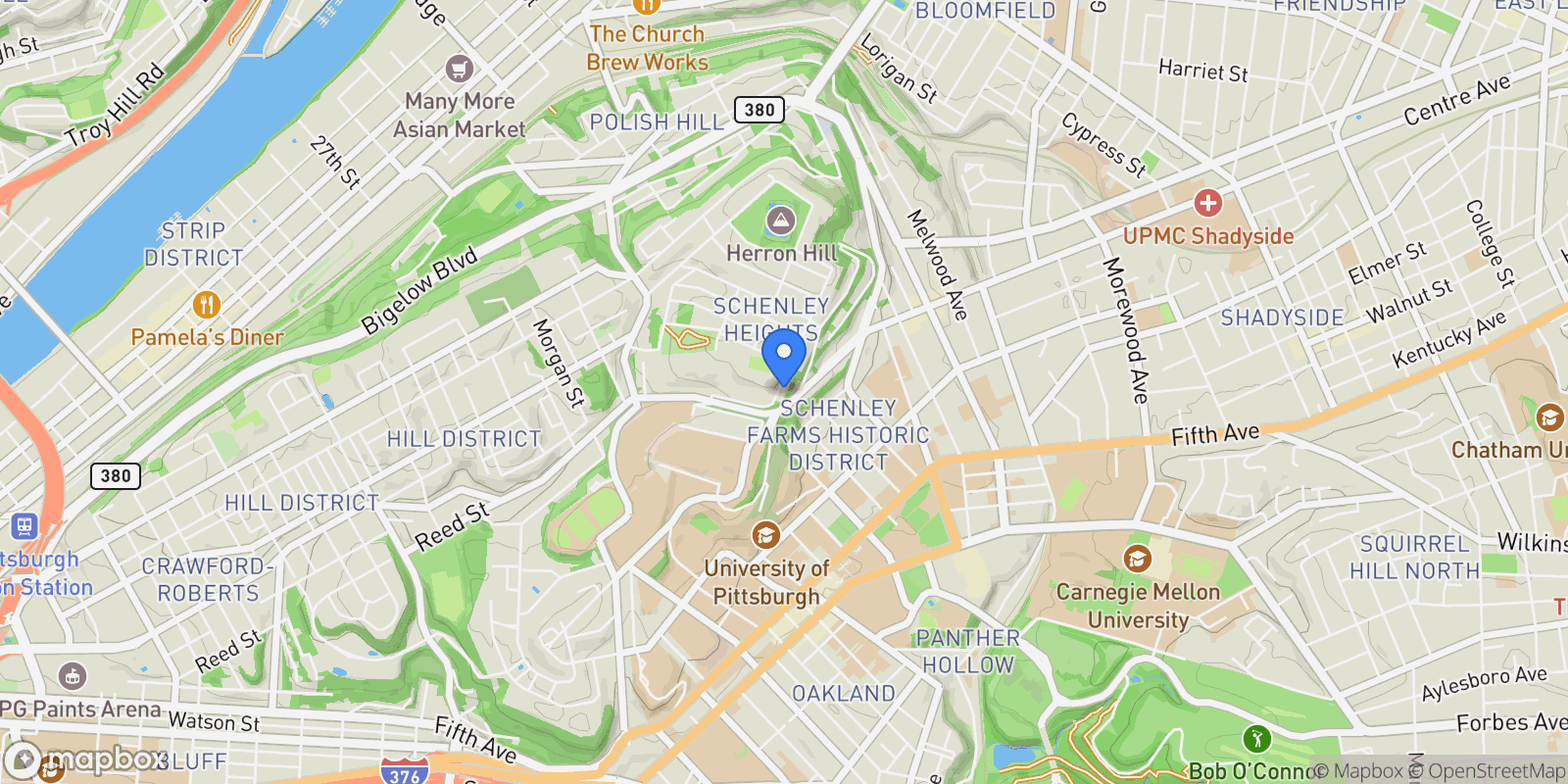 Map showing 3024 Iowa Street , Pittsburgh, PA 15219, Pittsburgh, Pennsylvania, United States.