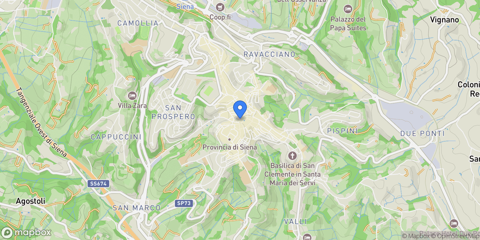 Map showing TUSCANY, Siena, Tuscany, Italy.