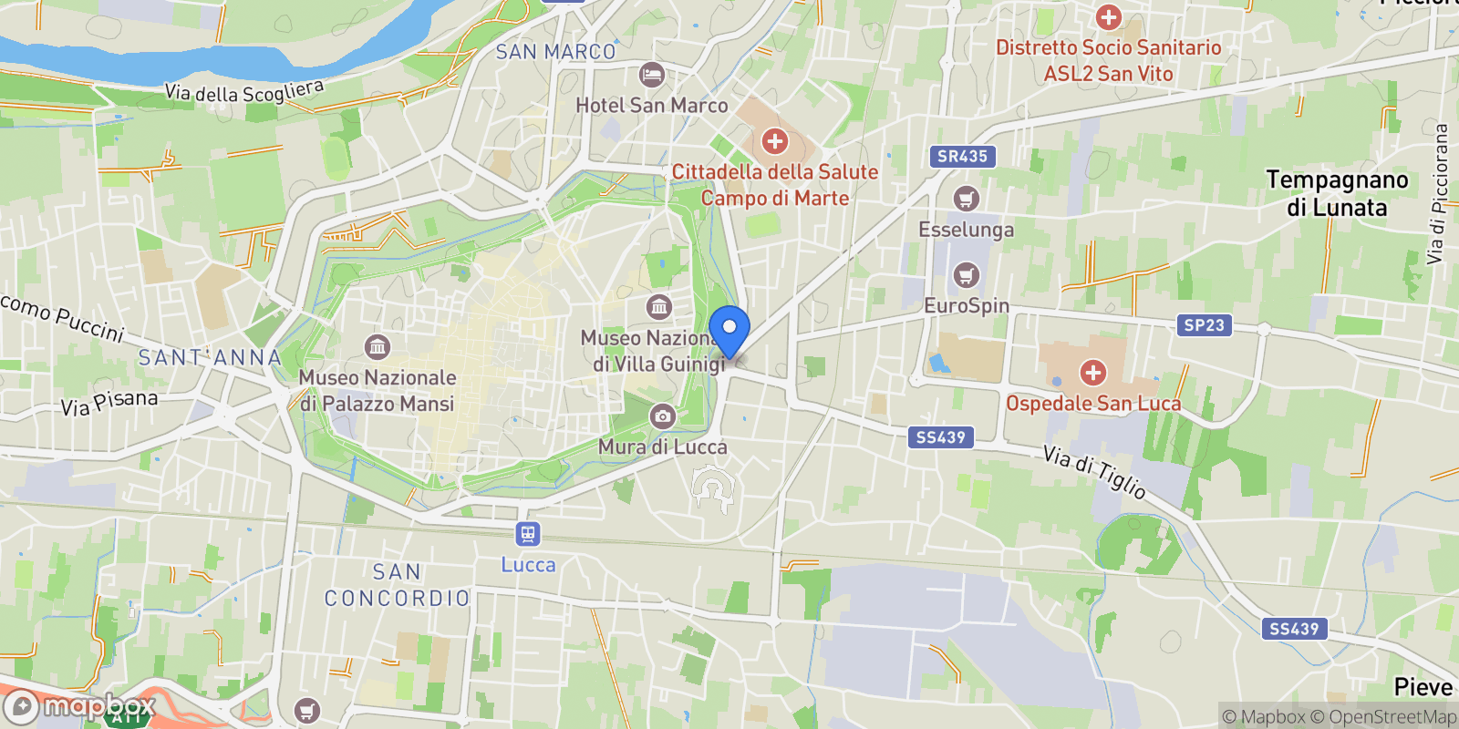 Map showing TUSCANY, Lucca, Tuscany, Italy.